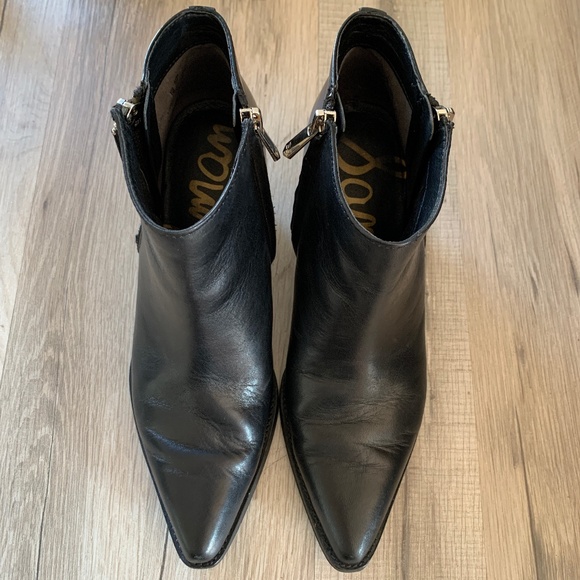 Sam Edelman Black Leather Booties - Picture 4 of 8